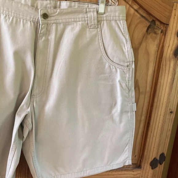 Men's Lakin McKey Dungaree Relaxed Fit tan carpenter shorts size 42 - NWT - Picture 7 of 9